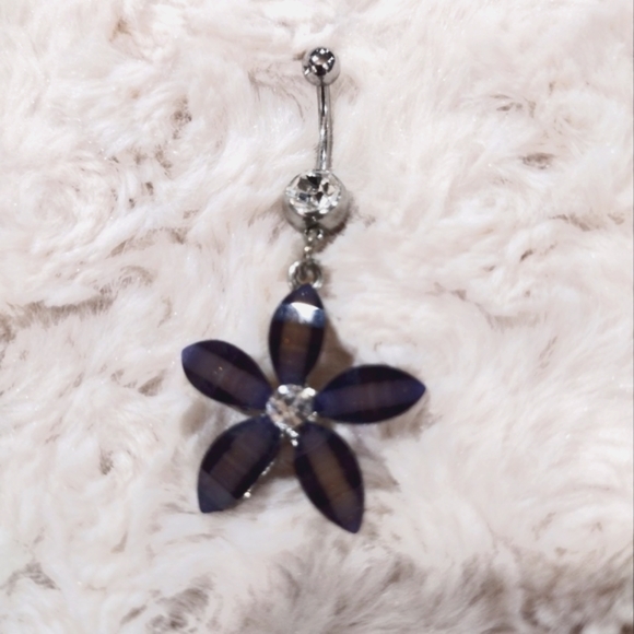 2 Belly Rings Beautiful Flower Superior Quality - Picture 6 of 6